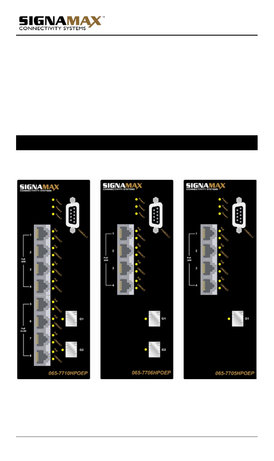 Quick start guide, Physical description, The port status leds and power inputs | Signamax Model -065-7700 User Manual | Page 2 / 199