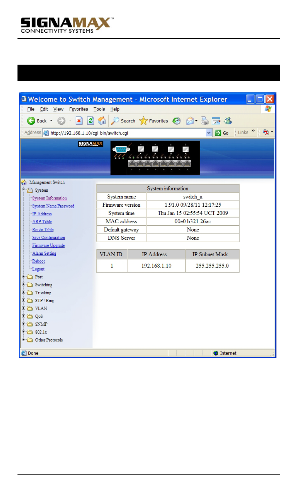 System, System information | Signamax Model -065-7700 User Manual | Page 39 / 199