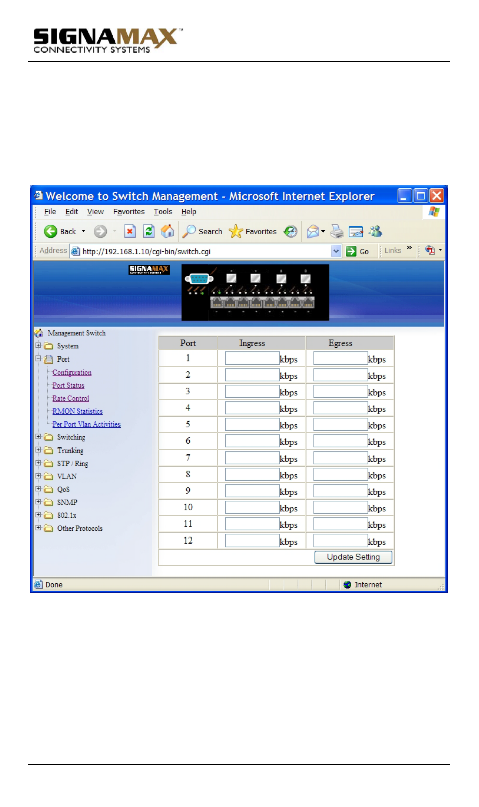 Rate control | Signamax Model -065-7700 User Manual | Page 56 / 199