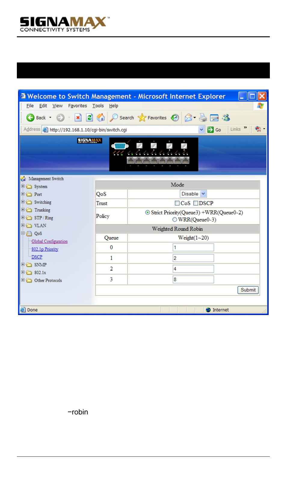 Global configuration | Signamax Model -065-7700 User Manual | Page 83 / 199
