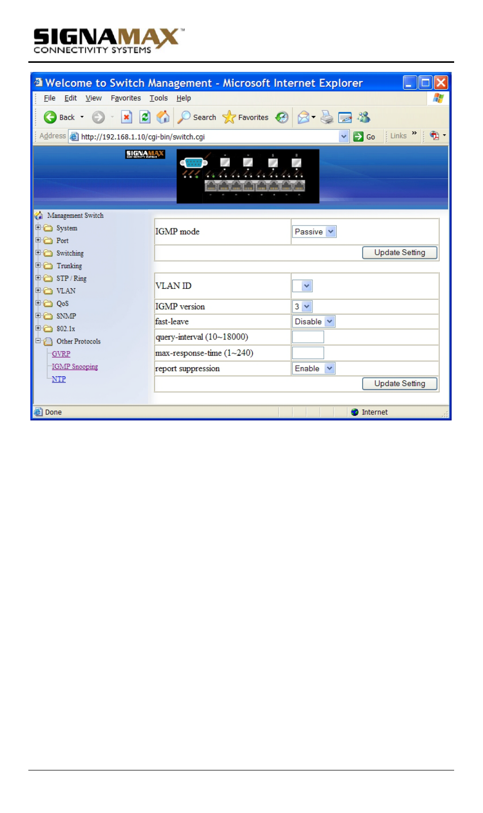 Igmp snooping | Signamax Model -065-7700 User Manual | Page 97 / 199