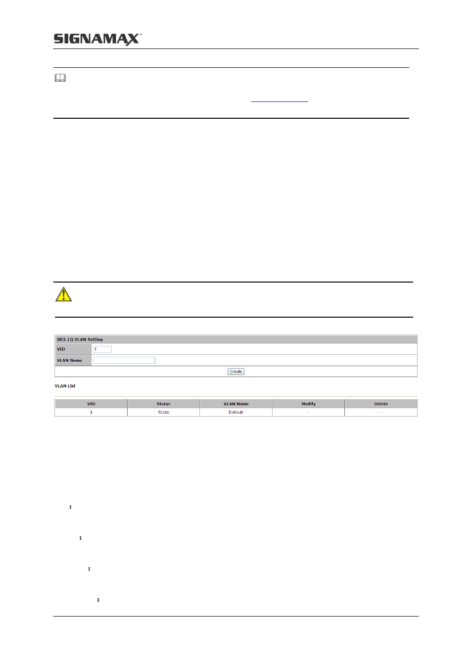 1 802.1q vlan setting, 2 802.1q configuration | Signamax Managed Hardened PoE Industrial DIN-rail Mount Switch User Manual | Page 25 / 89