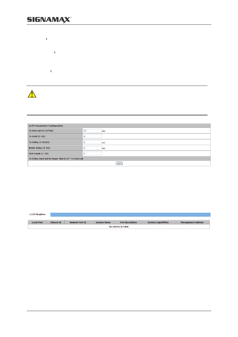 2 neighbor information, 3 lldp statistics | Signamax Managed Hardened PoE Industrial DIN-rail Mount Switch User Manual | Page 52 / 89