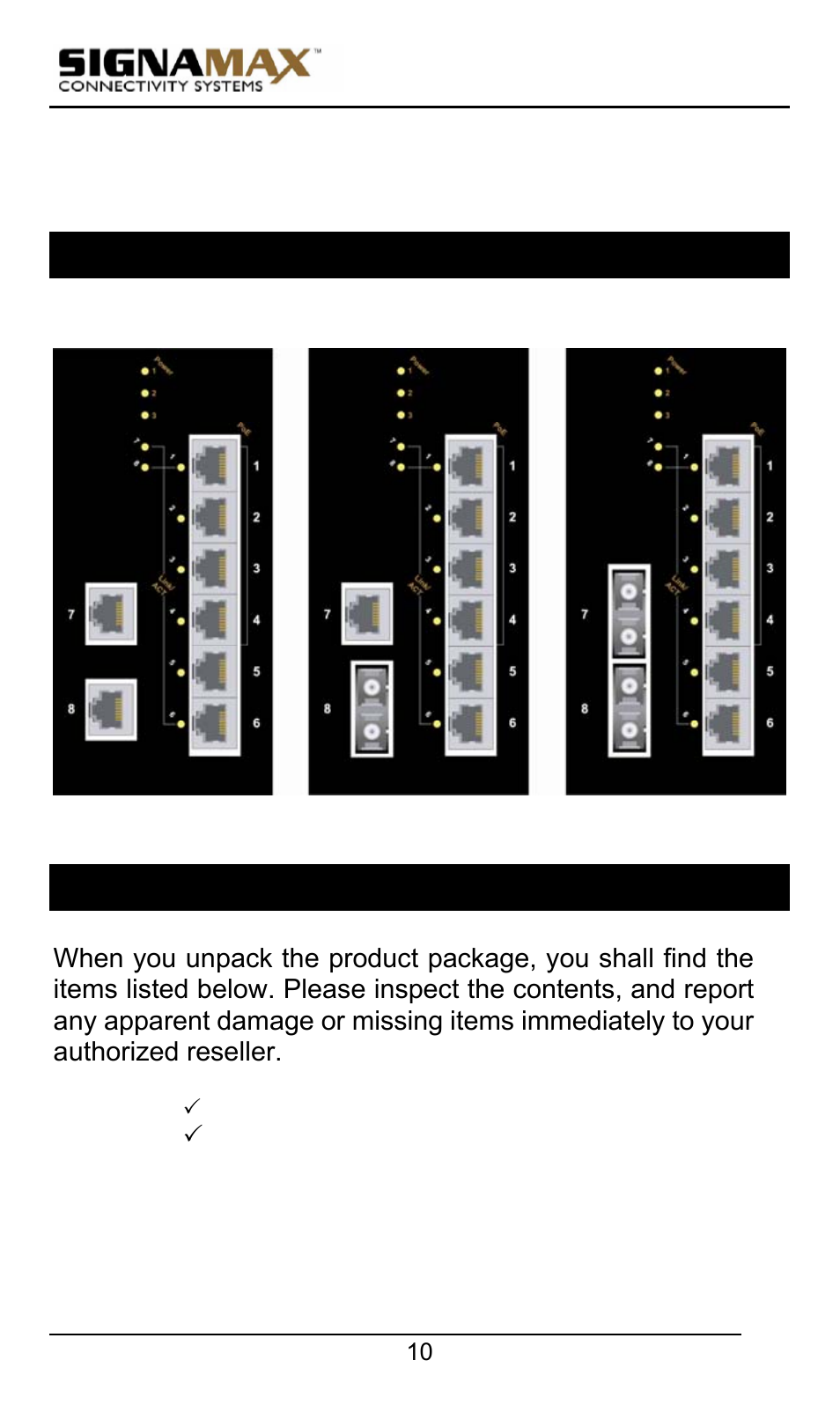 Product overview, Hardened poe ethernet switch package contents | Signamax 10/100 Industrial DIN-rail Mount Power over Ethernet Unmanaged Switches User Manual | Page 10 / 22
