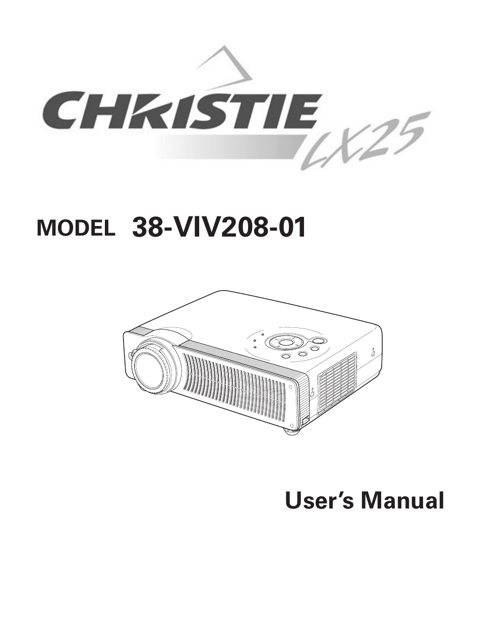 Christie Digital Systems 38-VIV208-01 User Manual | 56 pages