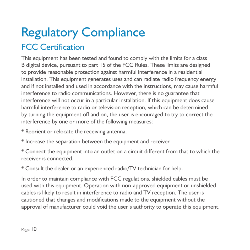 Regulatory compliance, Fcc certification | SMK-Link Electronics Blu-Link™ Folding Bluetooth Keyboard and Tablet Stand User Manual | Page 12 / 16