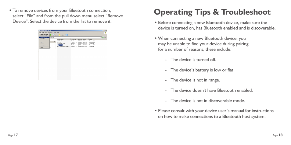 Operating tips & troubleshoot | SMK-Link Electronics Nano Dongle Bluetooth v4.0 LE+EDR User Manual | Page 10 / 13