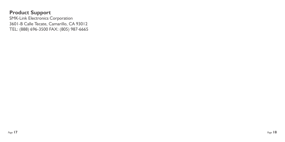Product support | SMK-Link Electronics RemotePoint Wireless Navigator Suite User Manual | Page 10 / 11