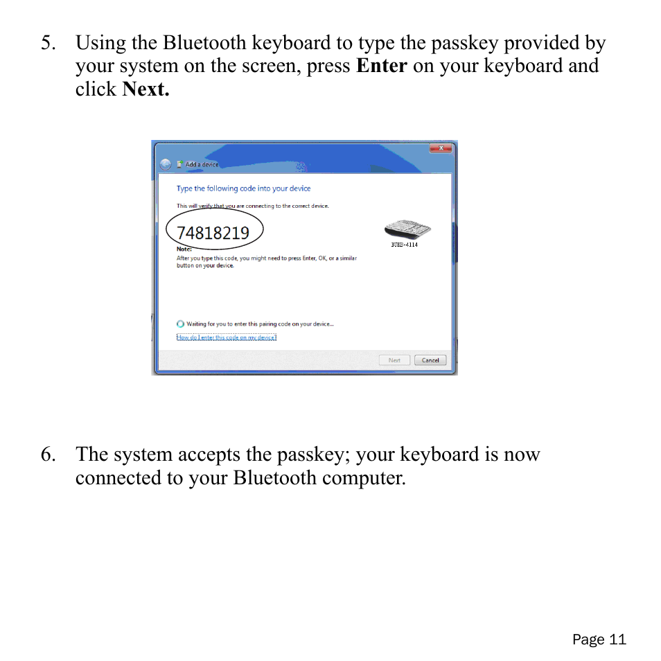SMK-Link Electronics VersaPoint Bluetooth Slim Keyboard User Manual | Page 11 / 23