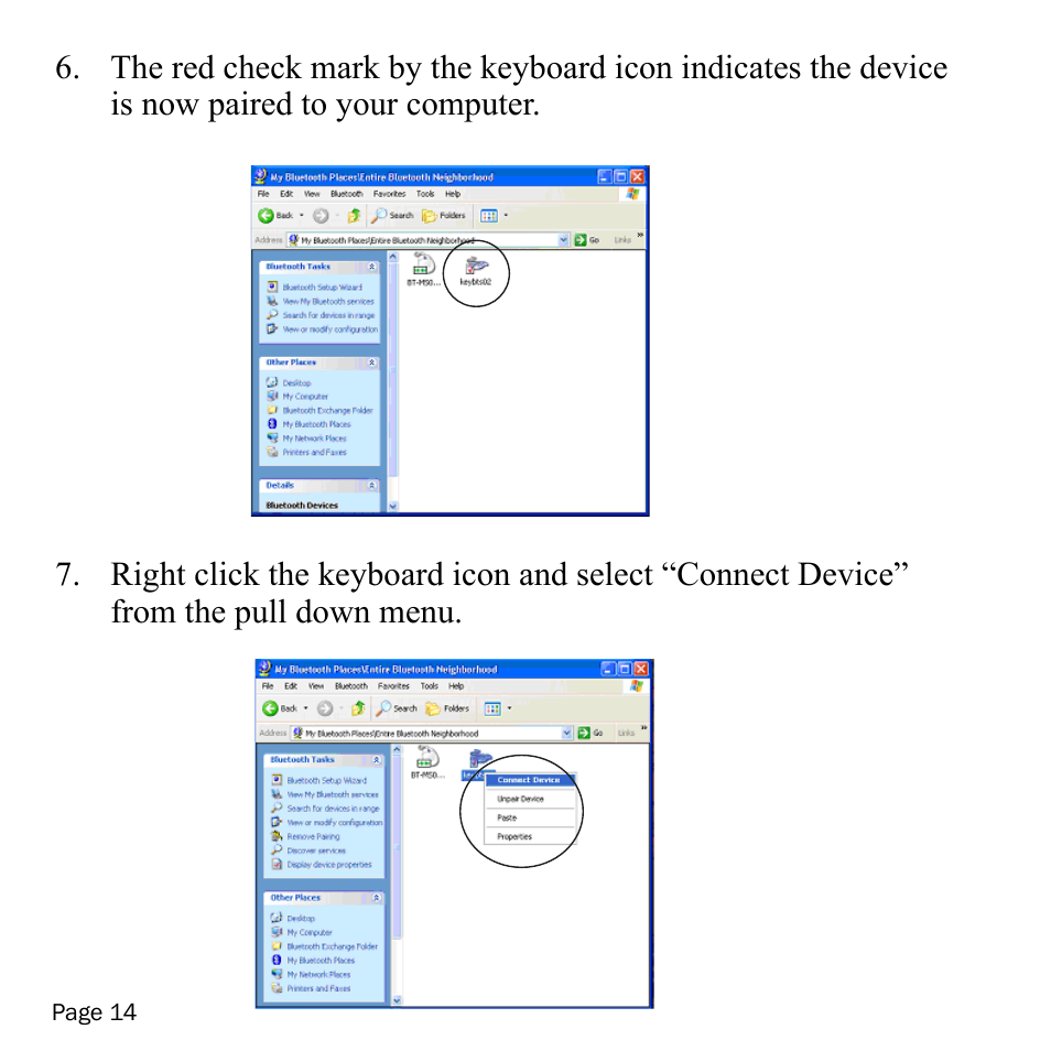 SMK-Link Electronics VersaPoint Bluetooth Slim Keyboard User Manual | Page 14 / 23