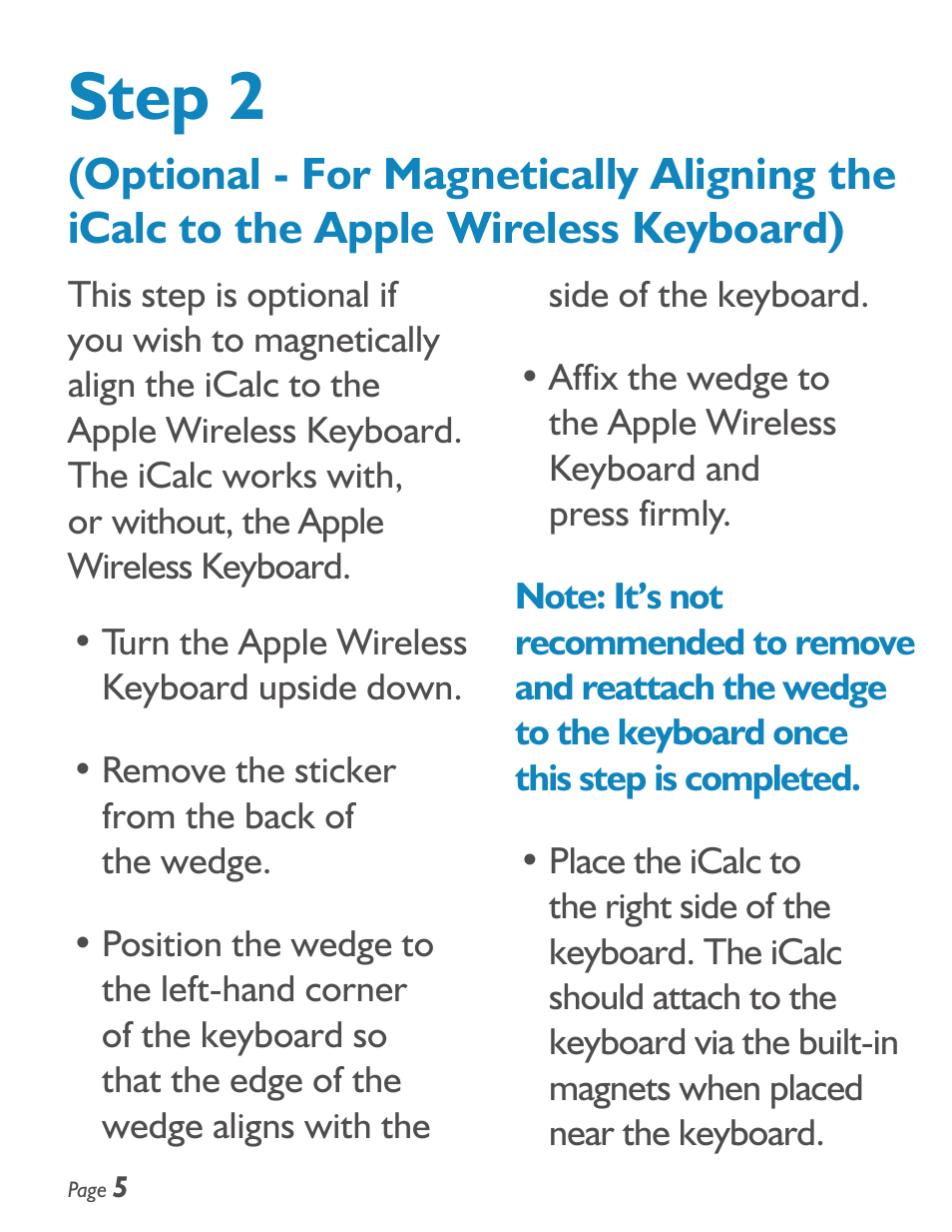 Step 2 | SMK-Link Electronics iCalcTM Bluetooth® Calculator Keypad User Manual | Page 6 / 20