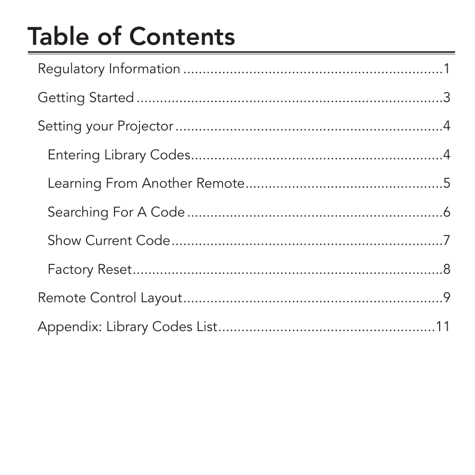 SMK-Link Electronics Universal Projector Remote Control User Manual | Page 2 / 16