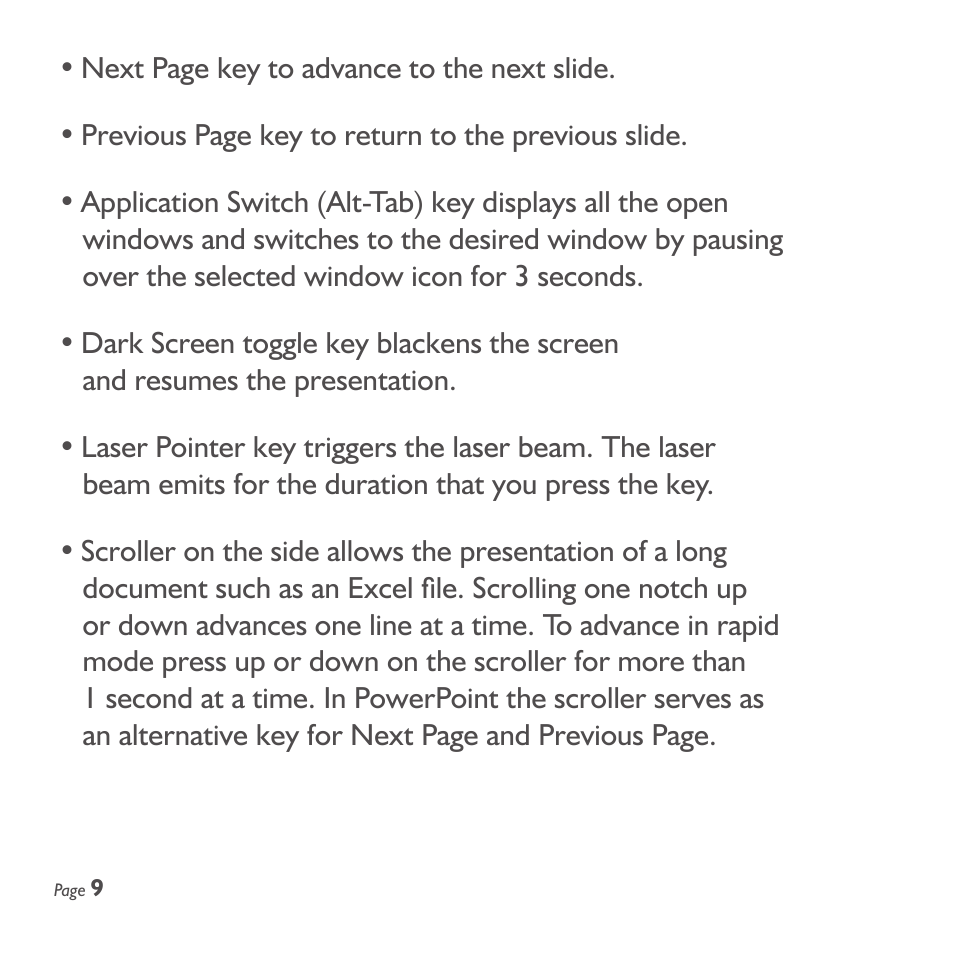 SMK-Link Electronics Wireless Stopwatch Presenter Remote User Manual | Page 10 / 20
