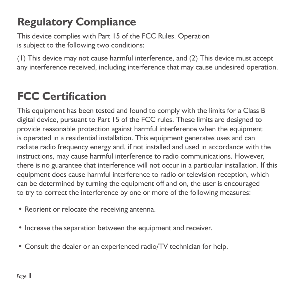 Regulatory compliance, Fcc certification | SMK-Link Electronics Wireless Stopwatch Presenter Remote User Manual | Page 2 / 20