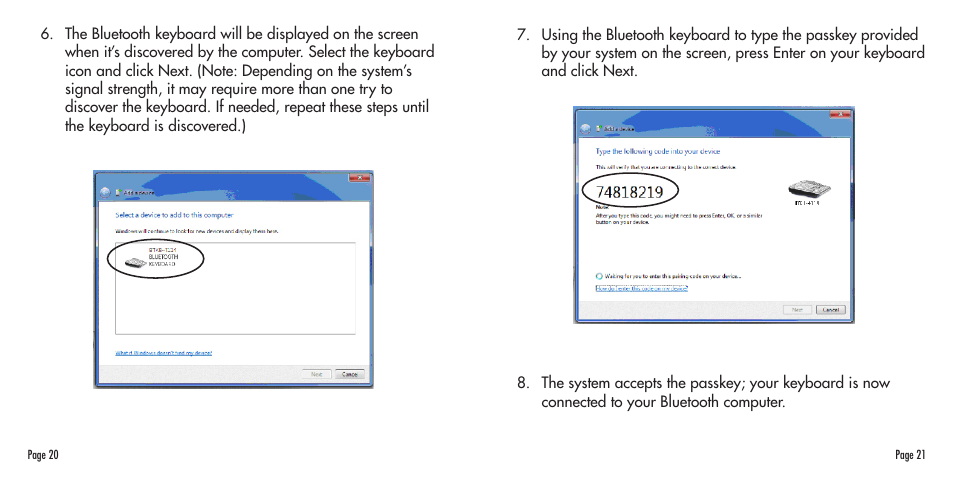 SMK-Link Electronics Bluetooth Compact Keyboard User Manual | Page 11 / 14