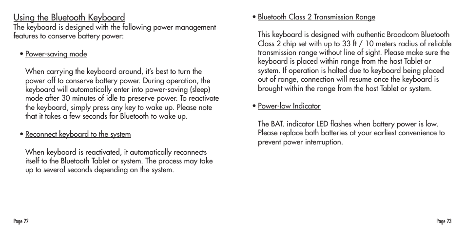 SMK-Link Electronics Bluetooth Compact Keyboard User Manual | Page 12 / 14