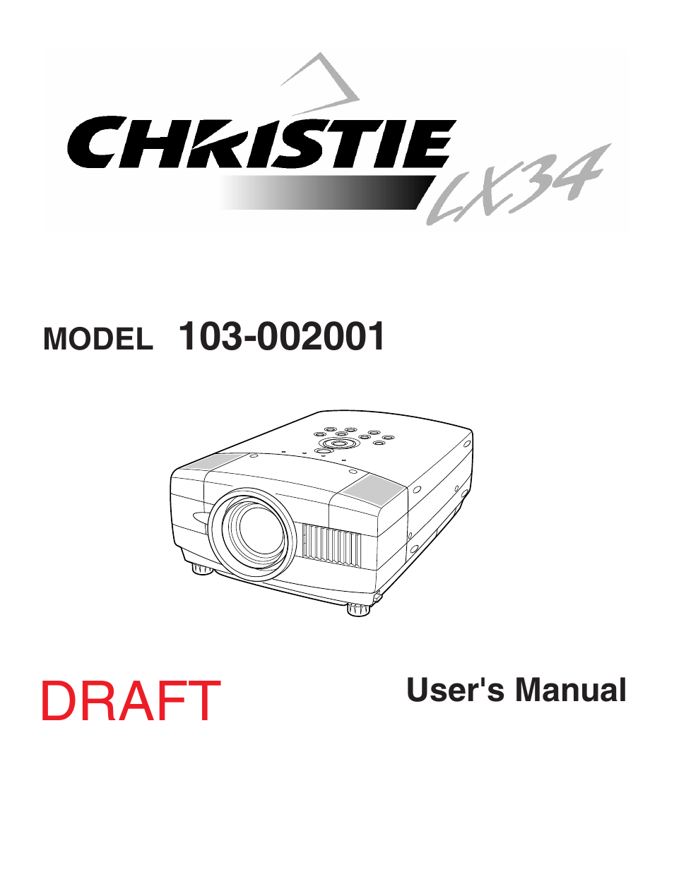 Christie Digital Systems 103-002001 User Manual | 48 pages