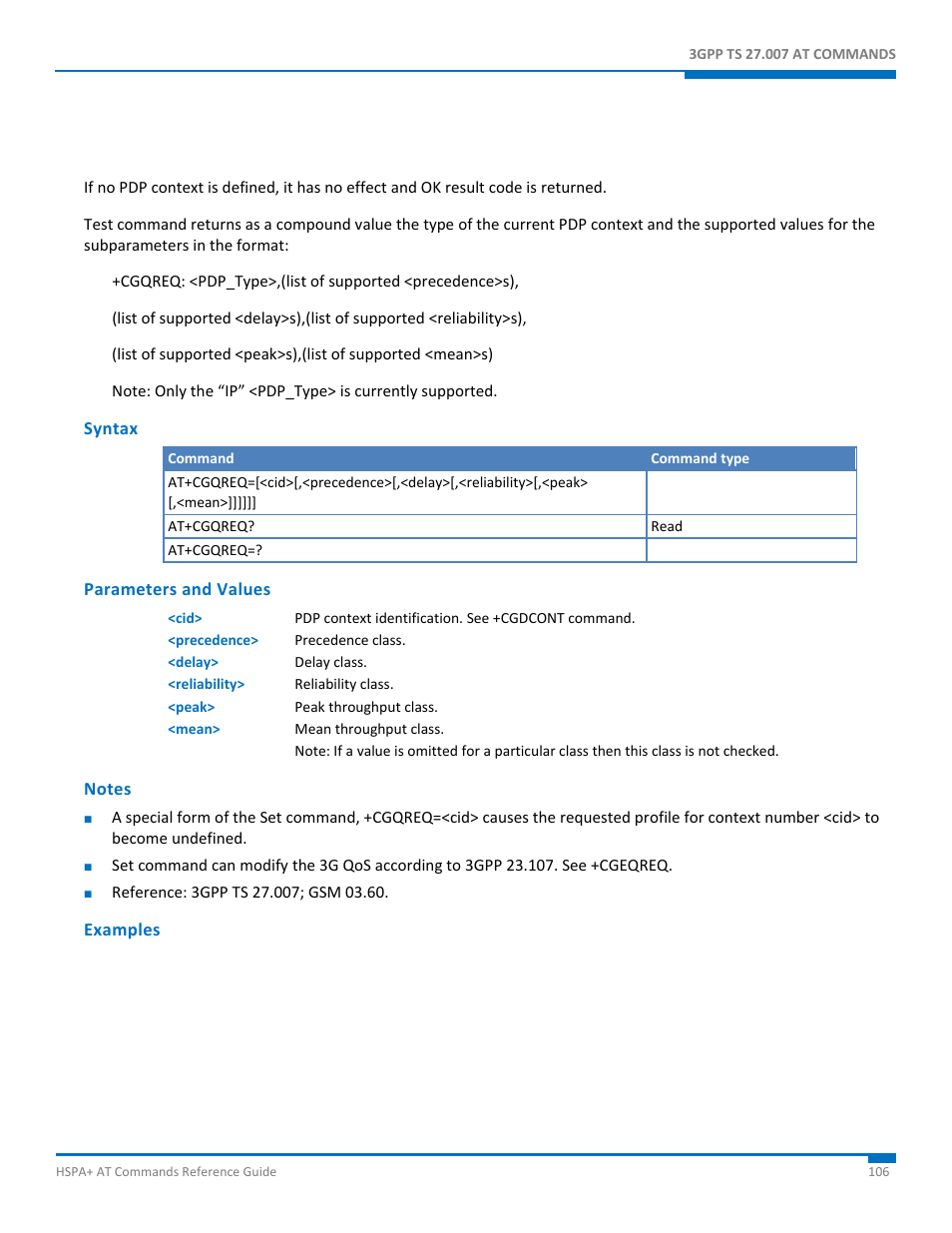 Syntax, Parameters and values, Notes | Examples | Synaccess Networks NP-0801DTM User Manual | Page 106 / 330