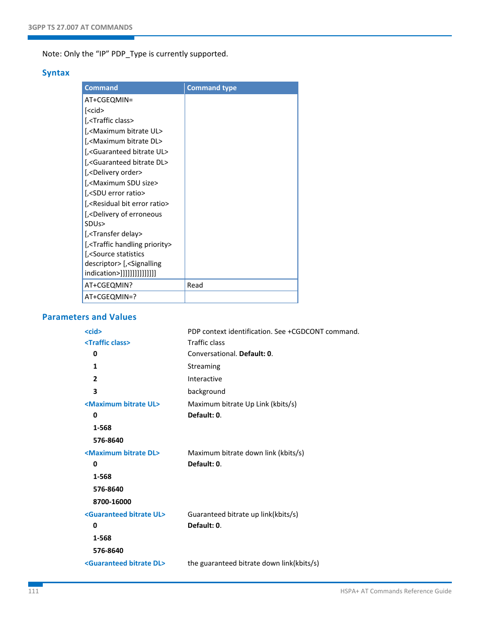 Syntax, Parameters and values | Synaccess Networks NP-0801DTM User Manual | Page 111 / 330