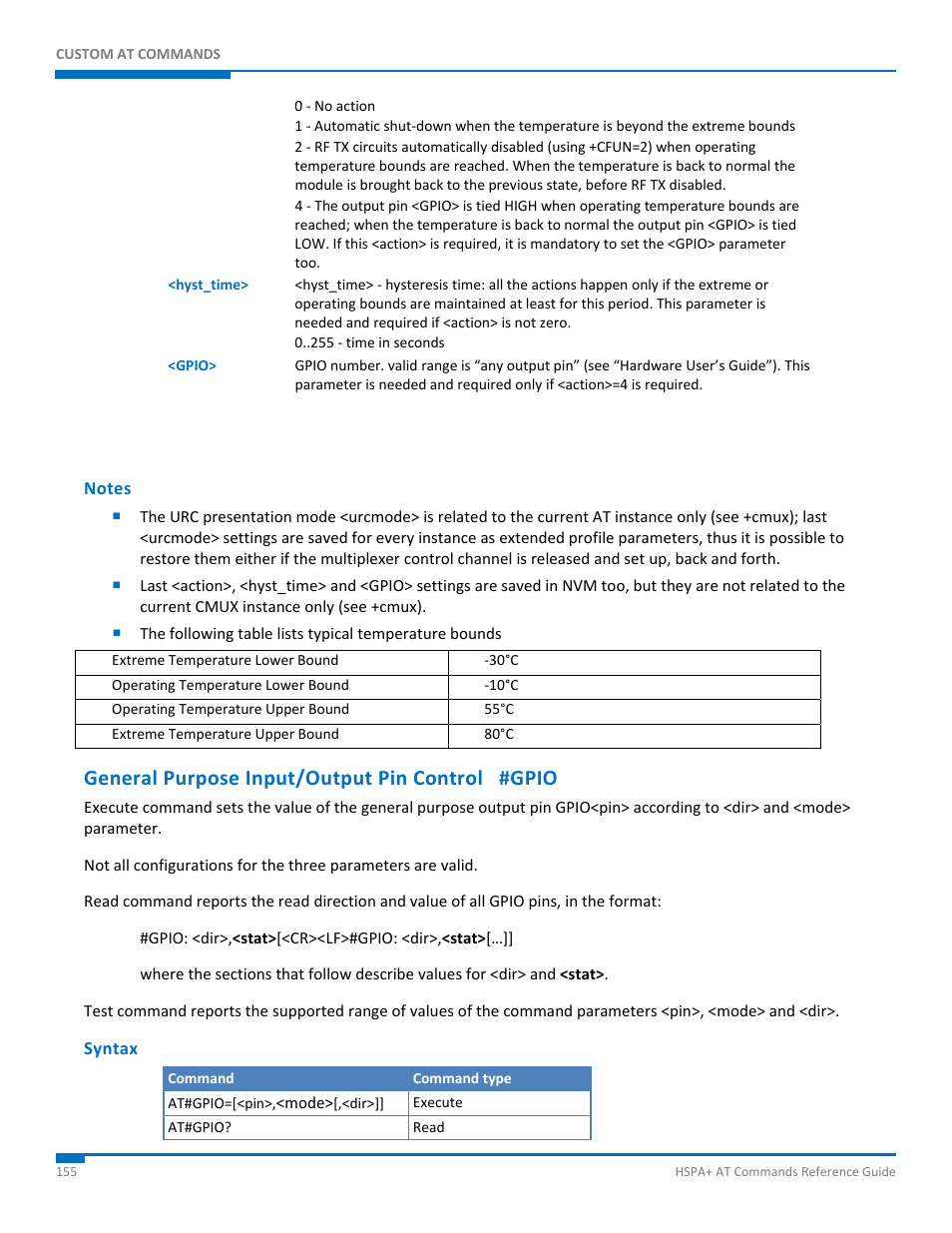 Notes, General purpose input/output pin control #gpio, Syntax | Synaccess Networks NP-0801DTM User Manual | Page 155 / 330