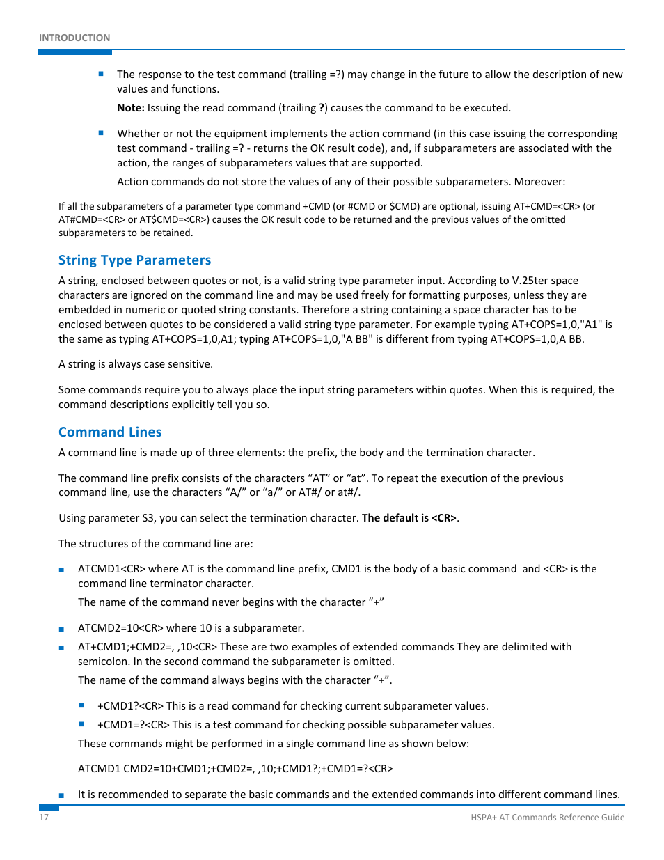 String type parameters, Command lines | Synaccess Networks NP-0801DTM User Manual | Page 17 / 330