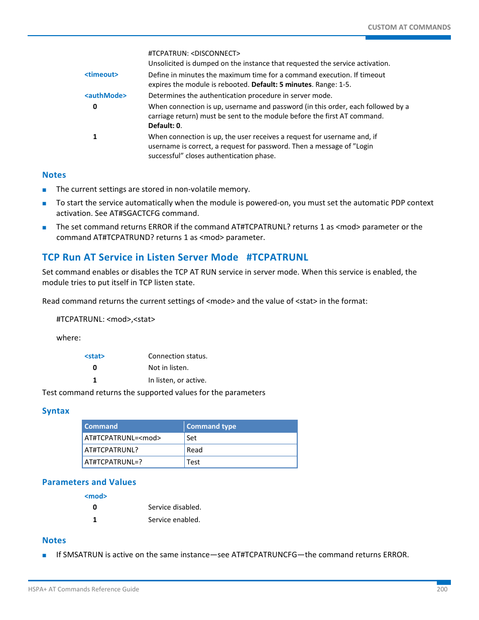 Notes, Syntax, Parameters and values | Synaccess Networks NP-0801DTM User Manual | Page 200 / 330