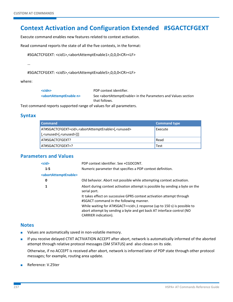 Syntax, Parameters and values, Notes | Synaccess Networks NP-0801DTM User Manual | Page 237 / 330