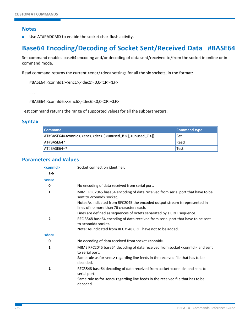 Notes, Syntax, Parameters and values | Synaccess Networks NP-0801DTM User Manual | Page 239 / 330