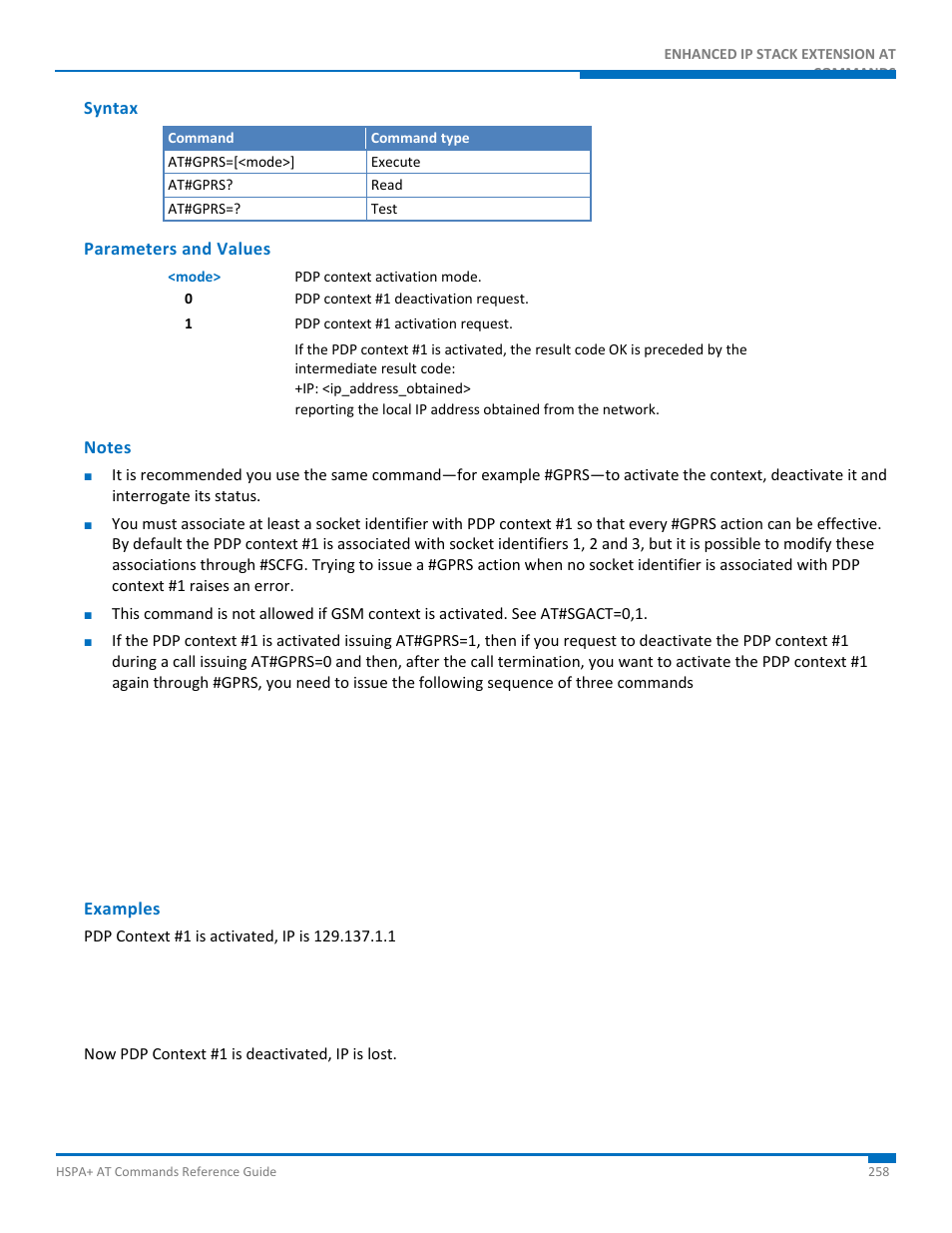 Syntax, Parameters and values, Notes | Examples | Synaccess Networks NP-0801DTM User Manual | Page 258 / 330