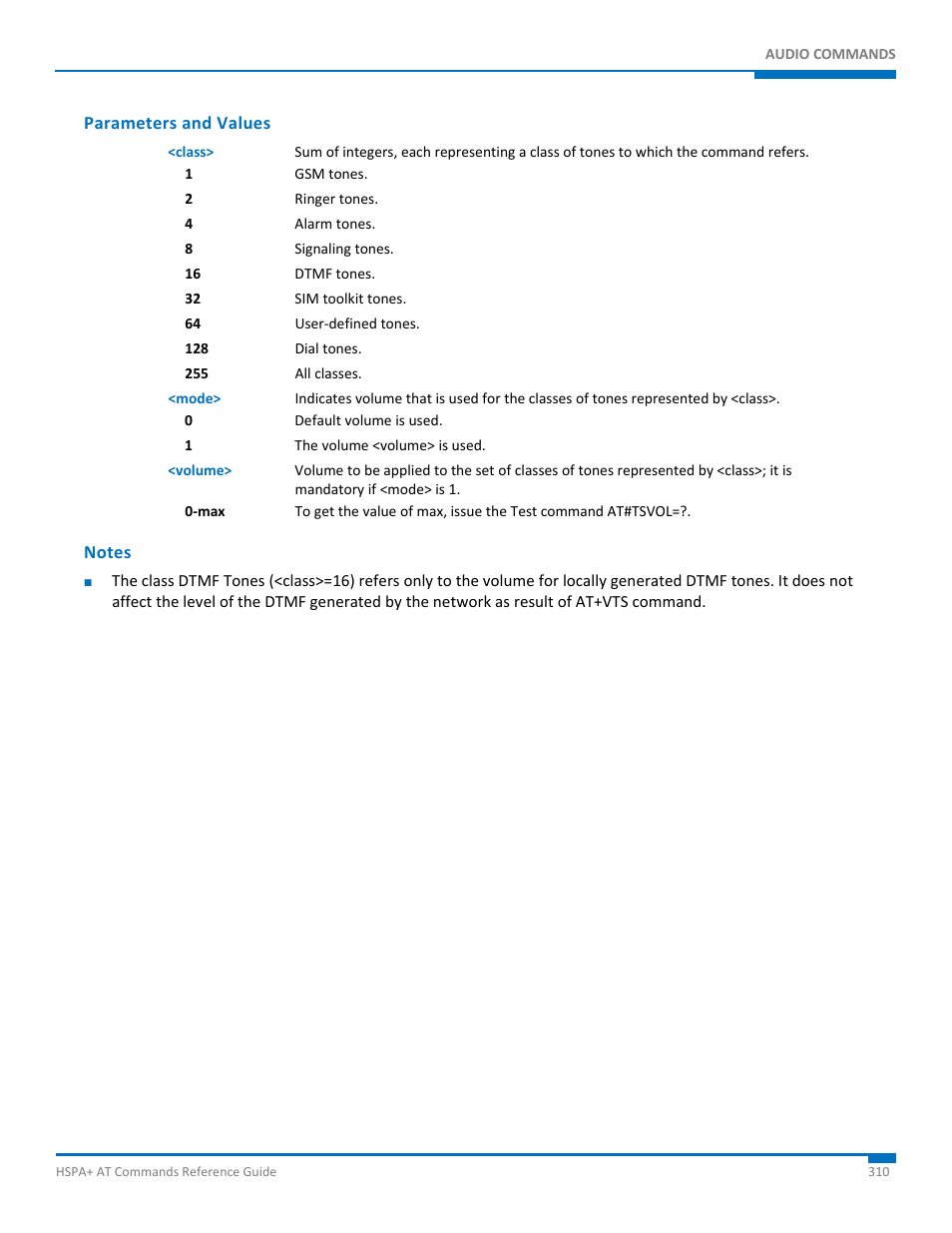 Parameters and values, Notes | Synaccess Networks NP-0801DTM User Manual | Page 310 / 330