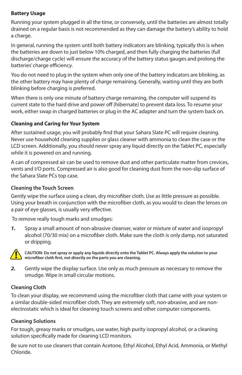 TabletKiosk Sahara Slate PC i575/i535 User Manual | Page 10 / 12