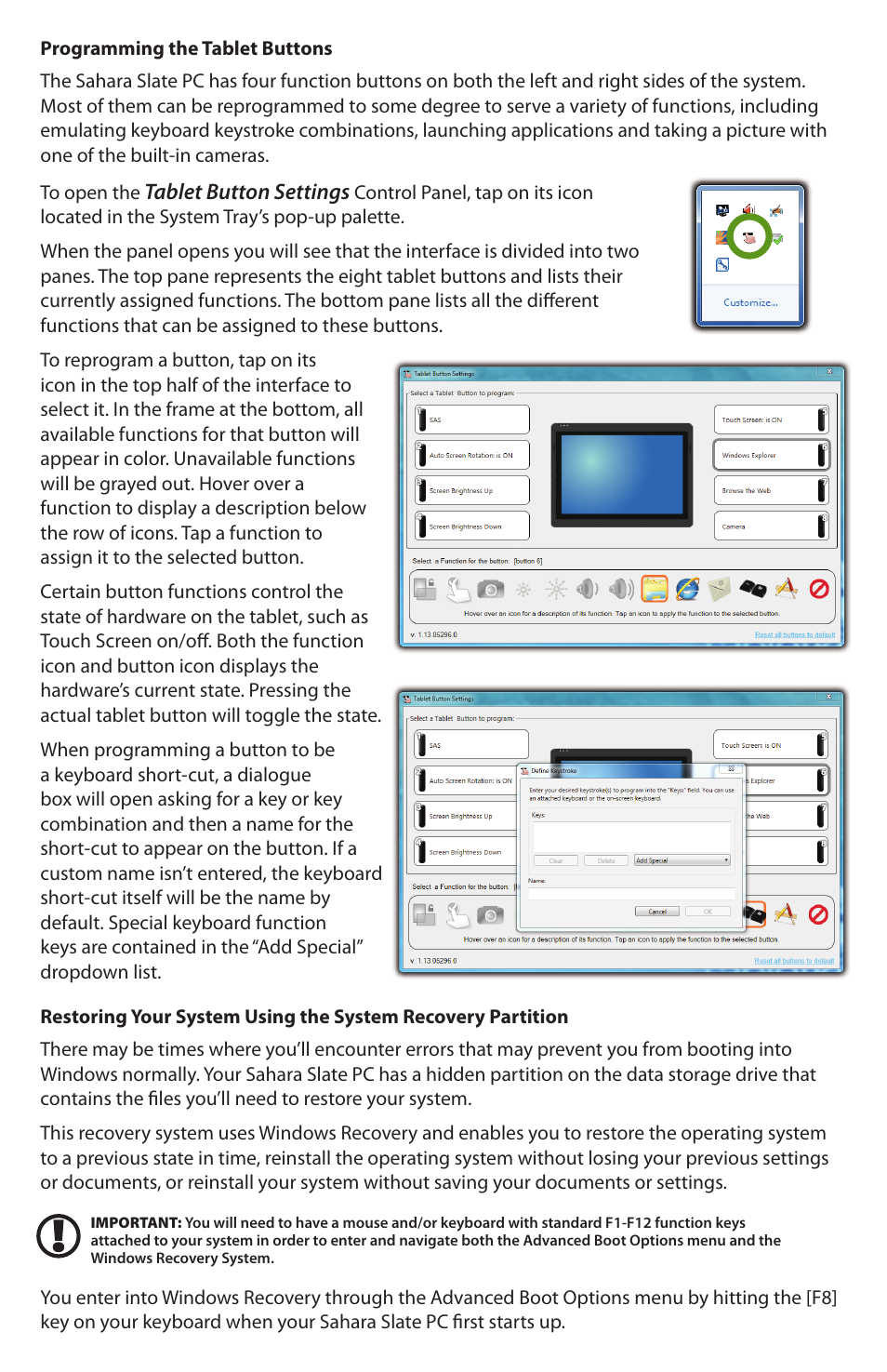 TabletKiosk Sahara Slate PC i575/i535 User Manual | Page 8 / 12