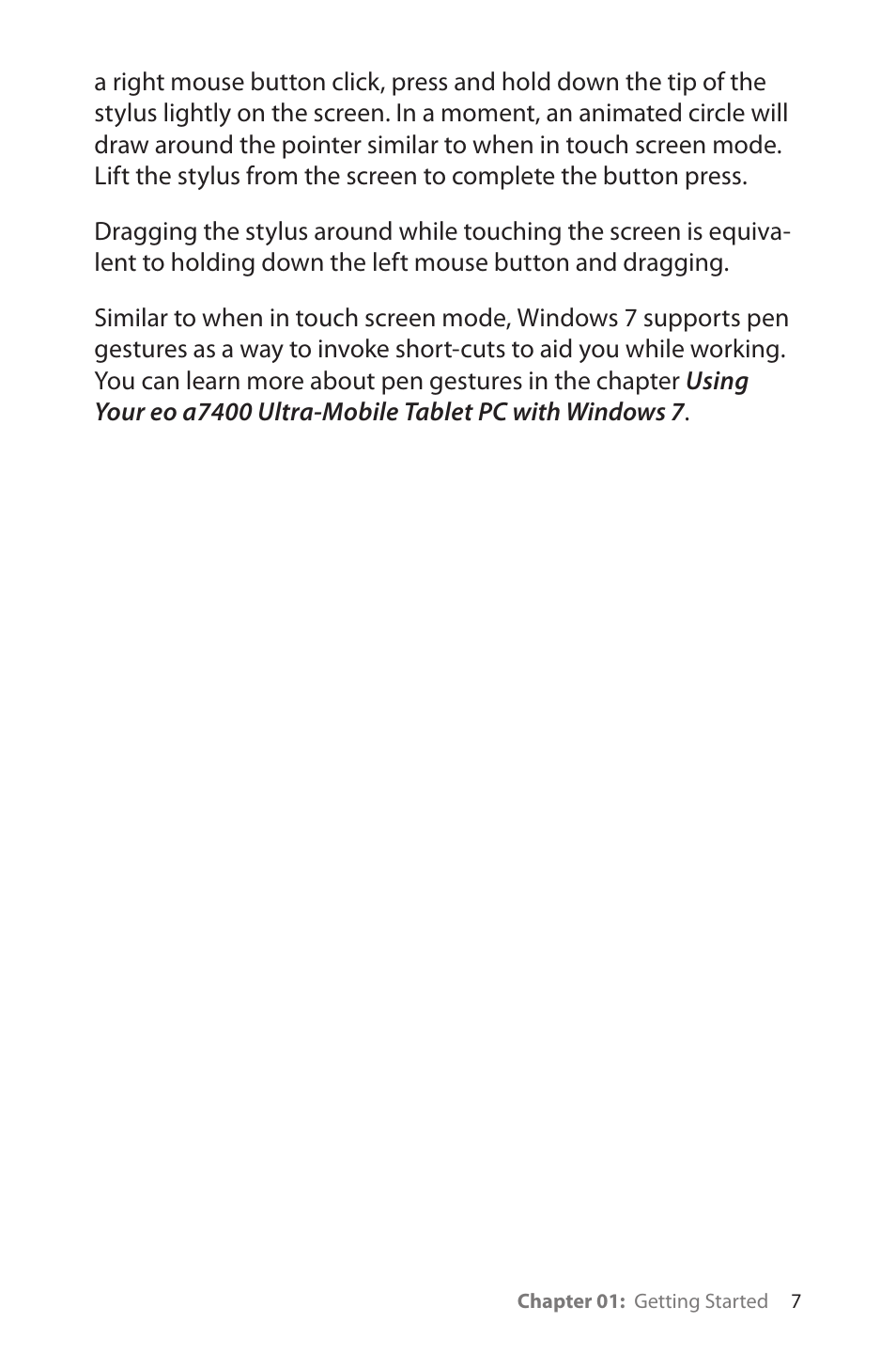 TabletKiosk eo a7400 User Manual | Page 25 / 128