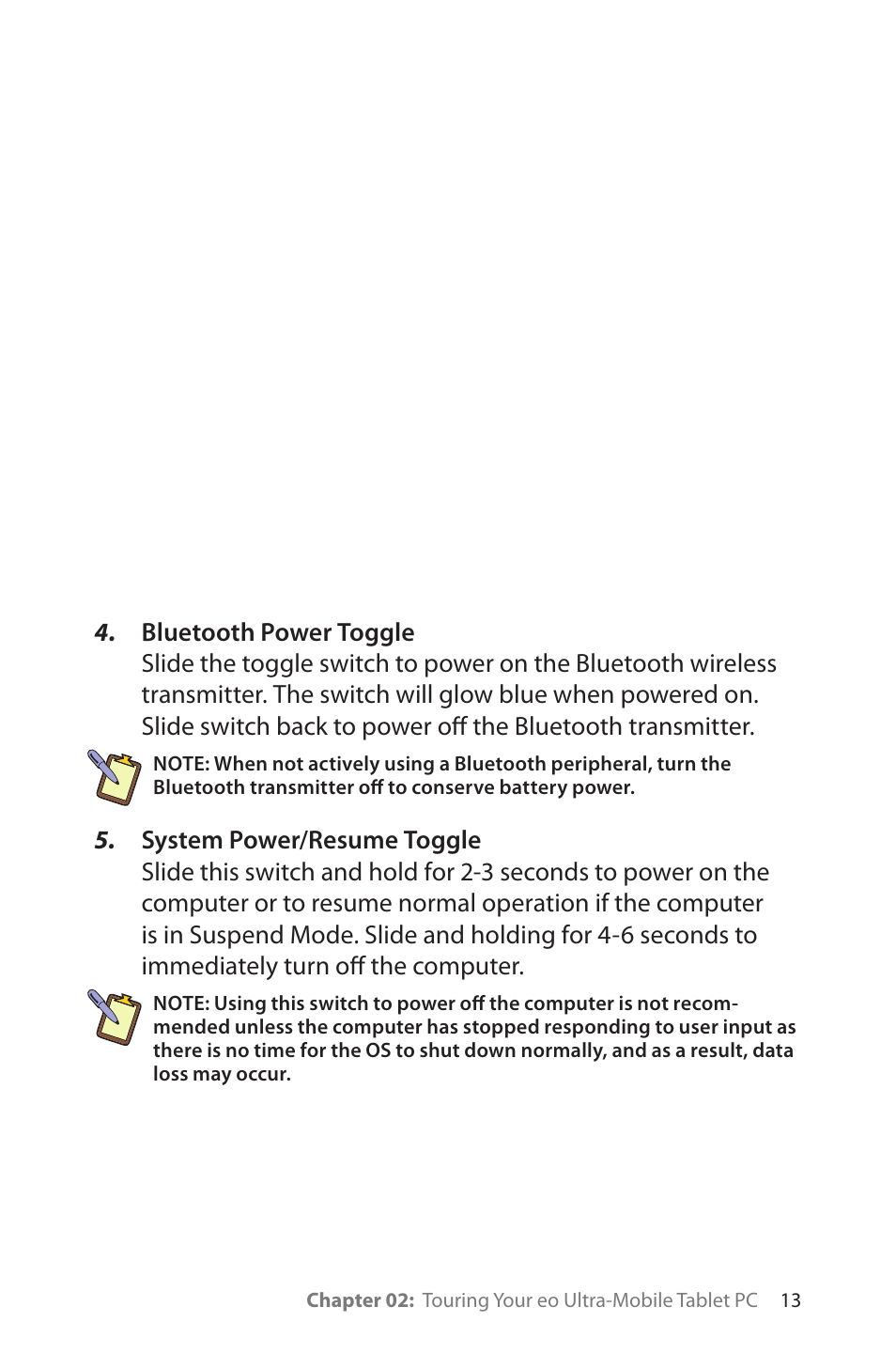 TabletKiosk eo a7400 User Manual | Page 31 / 128