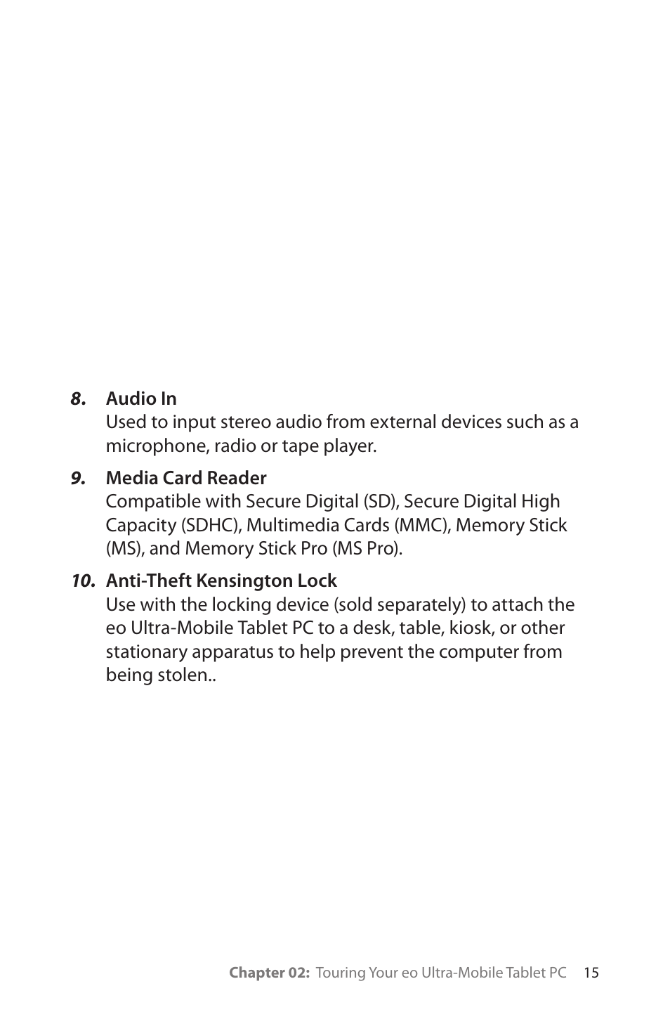 TabletKiosk eo a7400 User Manual | Page 33 / 128