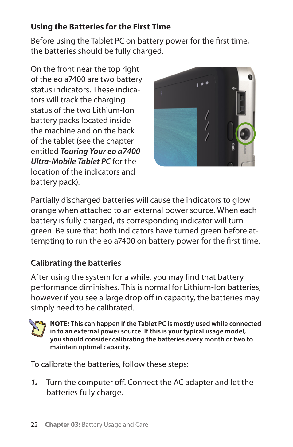 TabletKiosk eo a7400 User Manual | Page 40 / 128