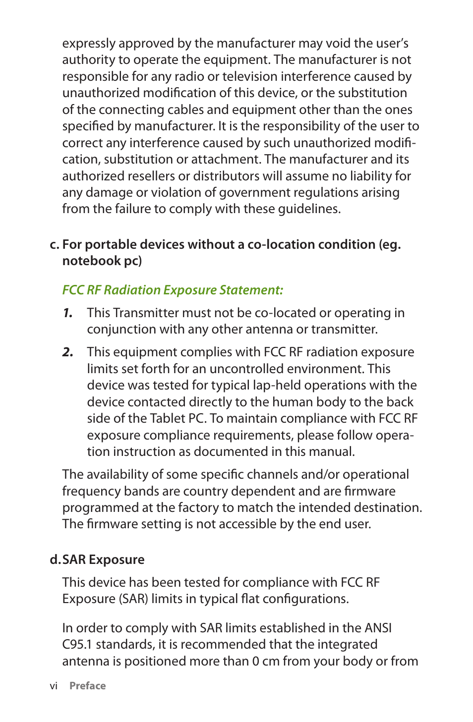 TabletKiosk eo a7400 User Manual | Page 8 / 128