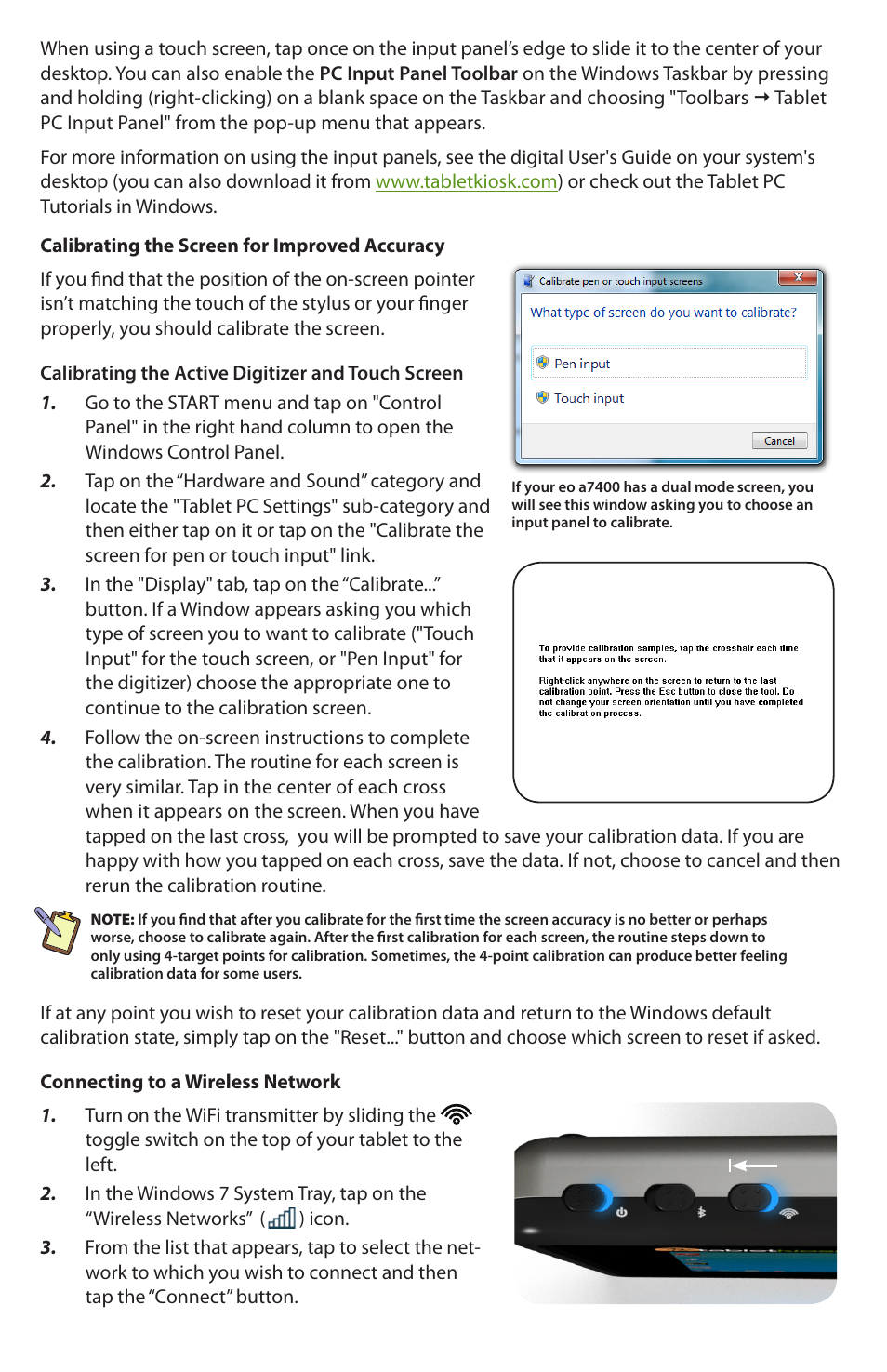 TabletKiosk eo a7400 User Manual | Page 5 / 12