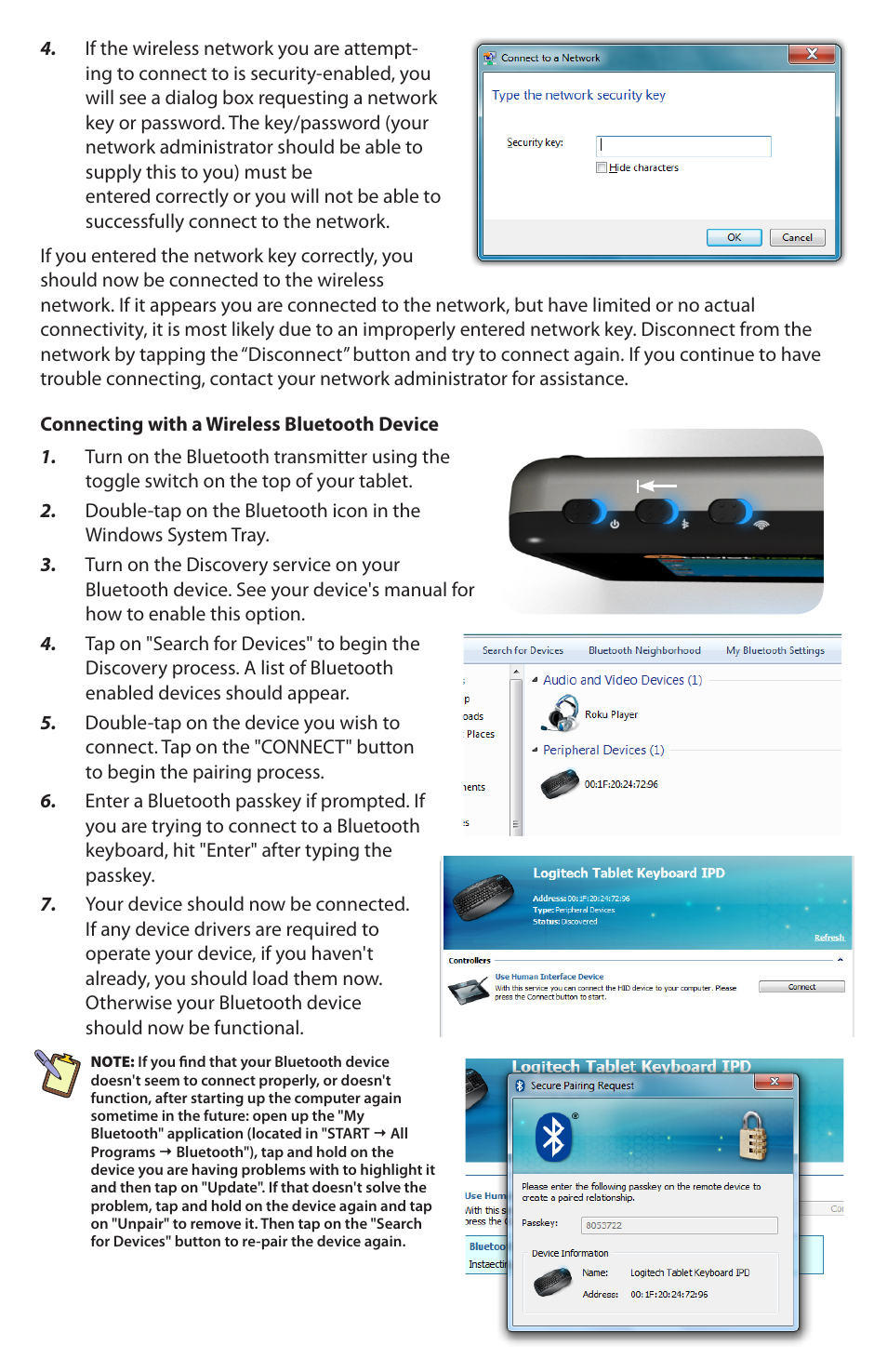 TabletKiosk eo a7400 User Manual | Page 6 / 12