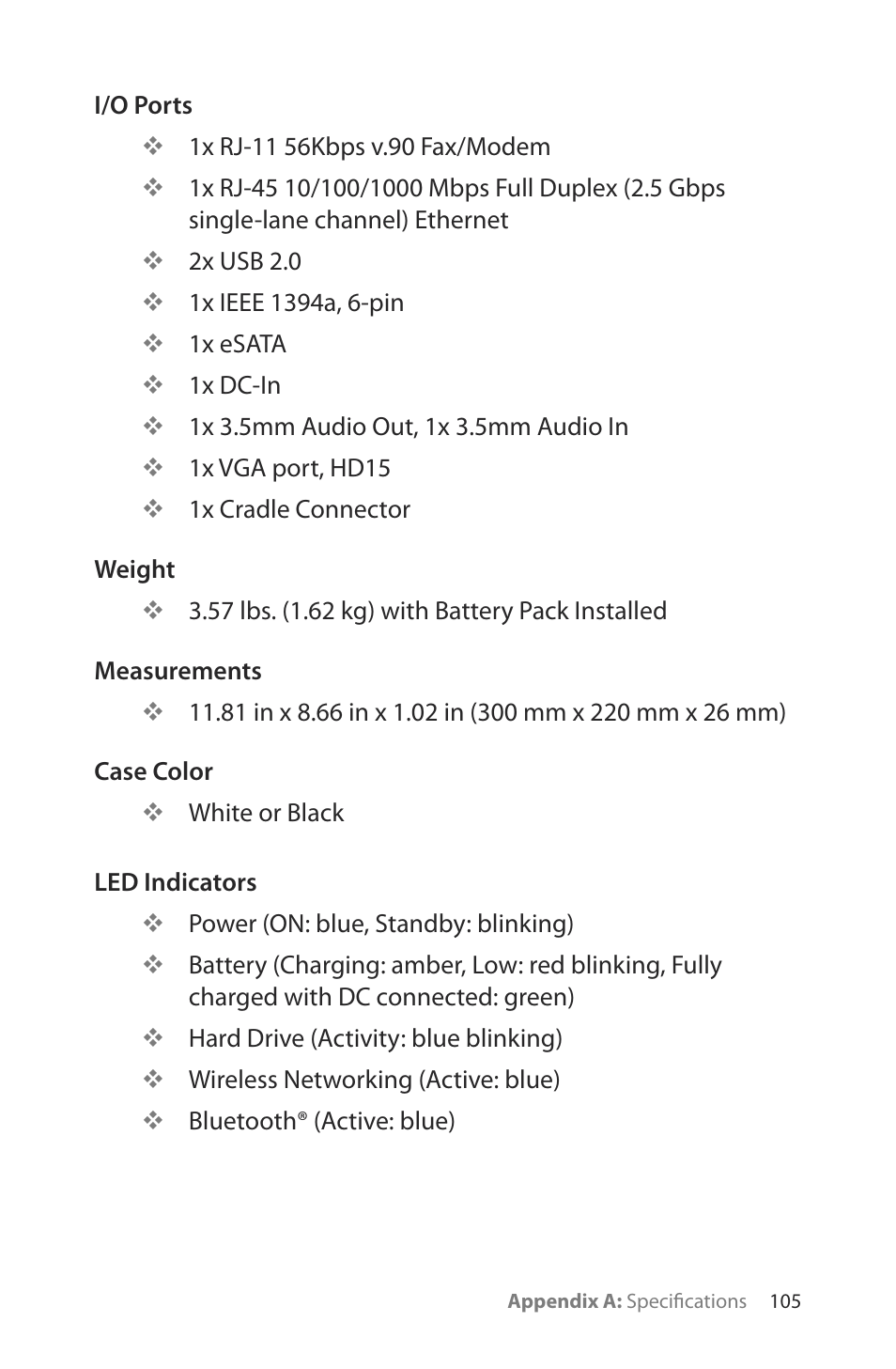 TabletKiosk Sahara Slate PC i400 Series User Manual | Page 120 / 124
