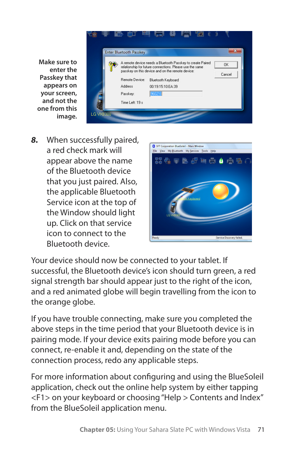 TabletKiosk Sahara Slate PC i400 Series User Manual | Page 86 / 124