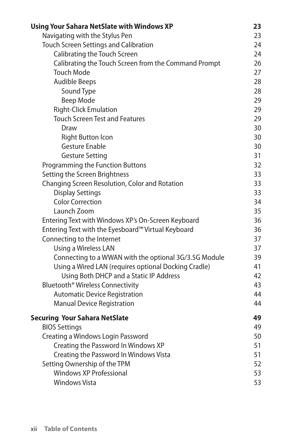 TabletKiosk Sahara NetSlate a230T User Manual | Page 13 / 100