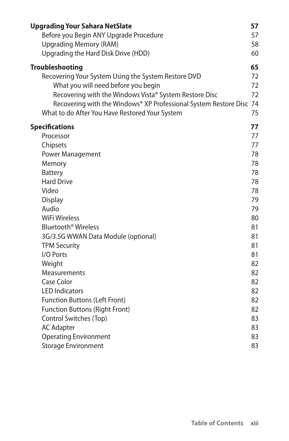 TabletKiosk Sahara NetSlate a230T User Manual | Page 14 / 100