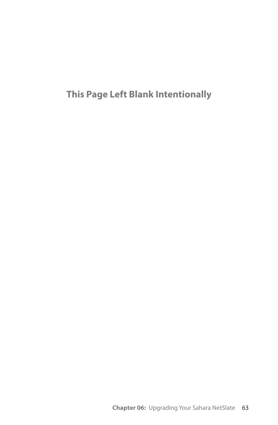 This page left blank intentionally | TabletKiosk Sahara NetSlate a230T User Manual | Page 78 / 100