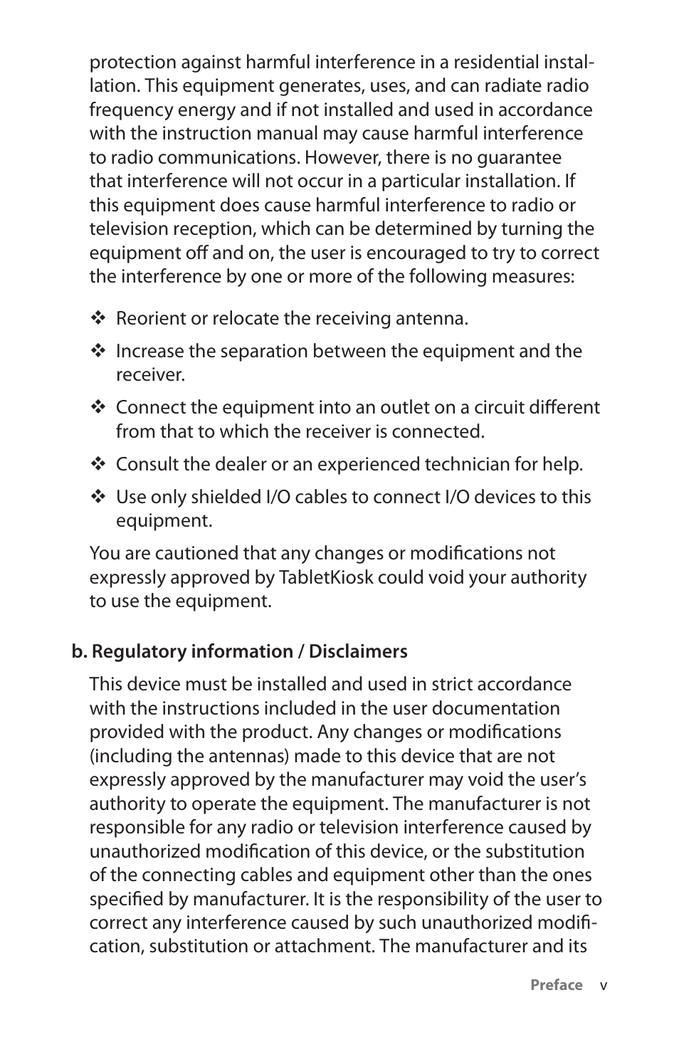 TabletKiosk eo TufTab a7230X User Manual | Page 6 / 110