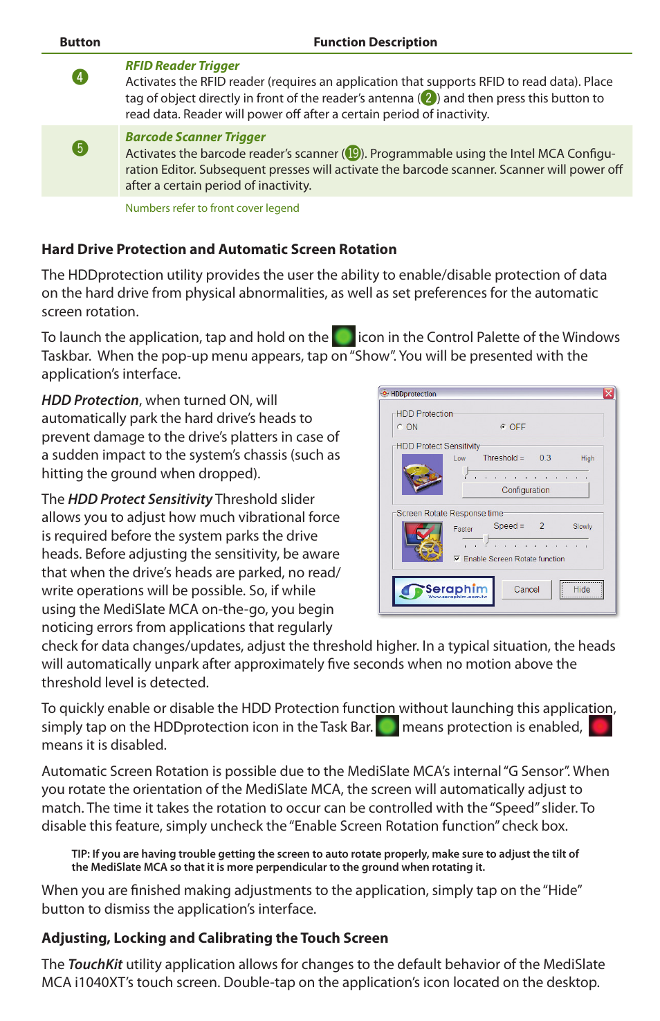 TabletKiosk MediSlate MCA i1040XT User Manual | Page 5 / 8