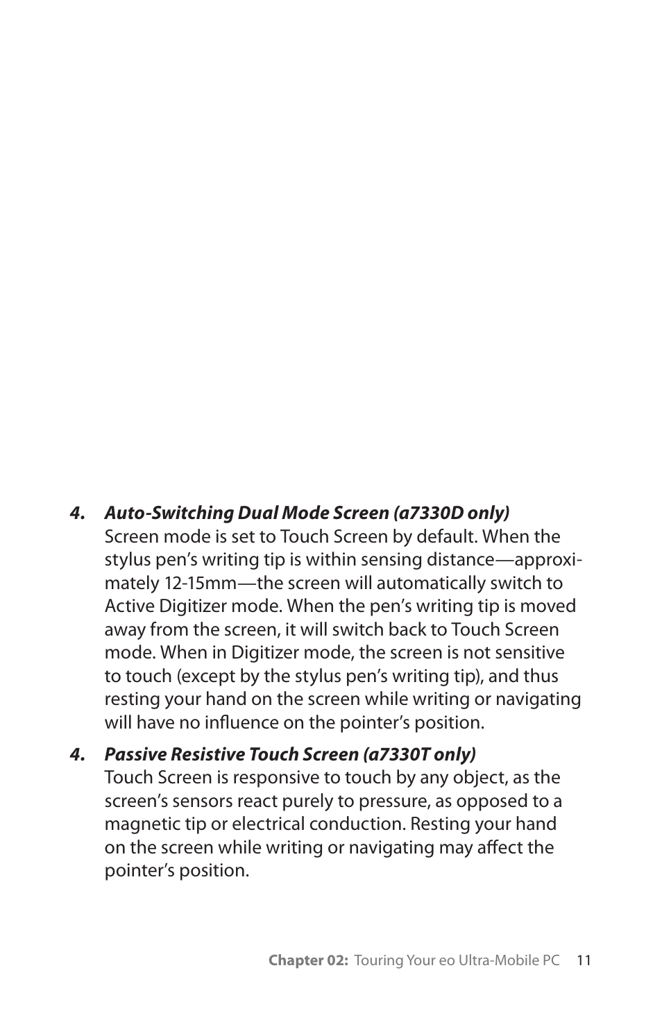 TabletKiosk eo a7330 Ultra-Mobile User Manual | Page 26 / 96