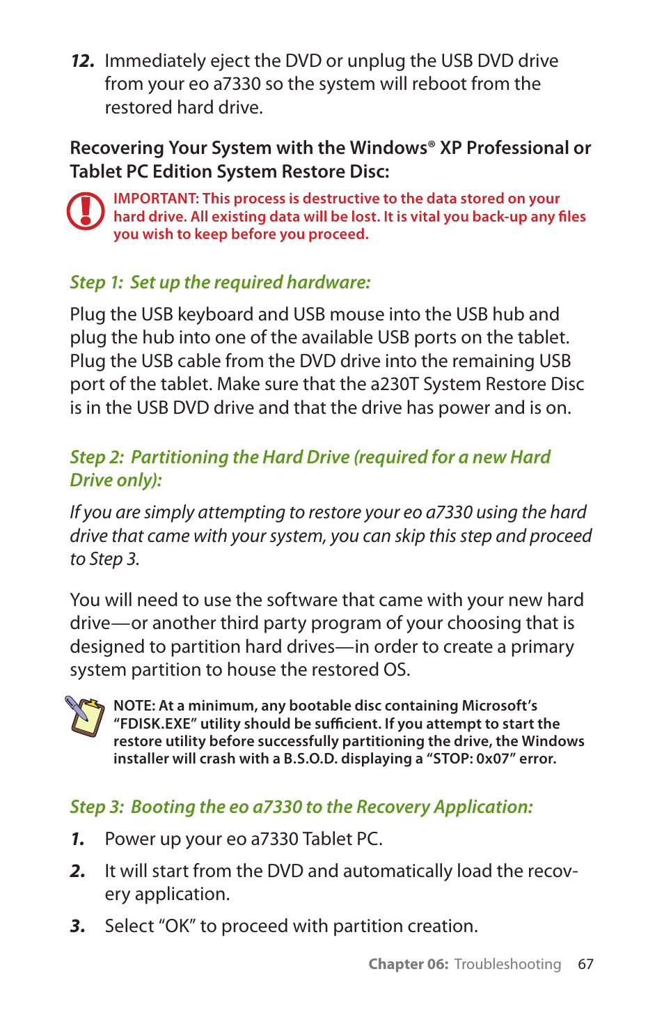 TabletKiosk eo a7330 Ultra-Mobile User Manual | Page 82 / 96