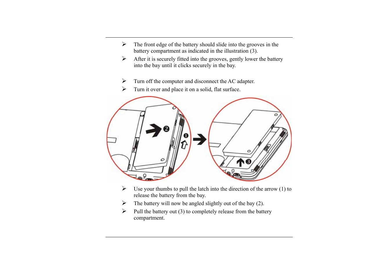 Removing the battery pack | TabletKiosk Sahara i200 Series Tablet PC (Pen) User Manual | Page 31 / 92
