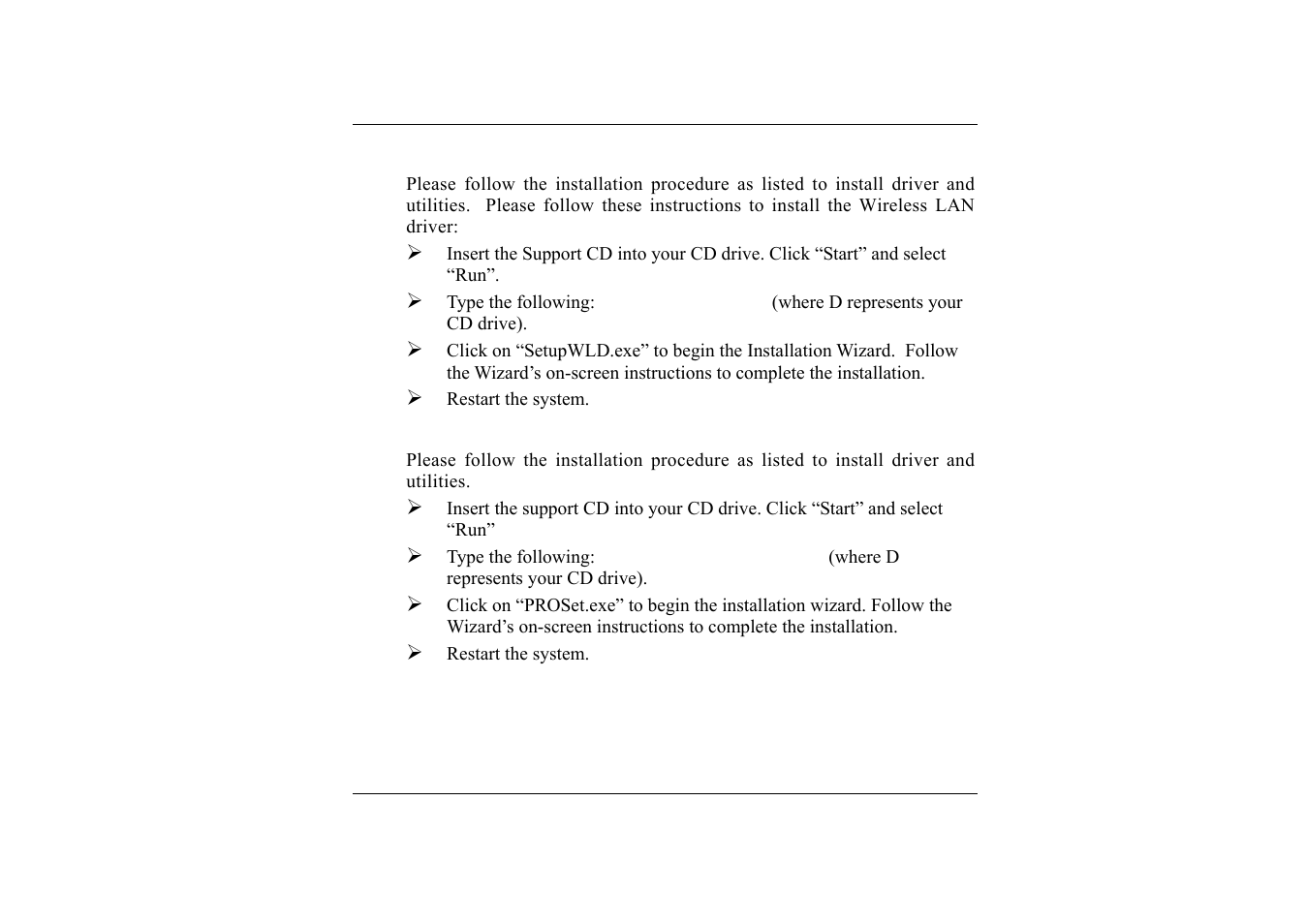 Installing the wireless lan driver, Installing the wireless utility | TabletKiosk Sahara i200 Series Tablet PC (Pen) User Manual | Page 56 / 92